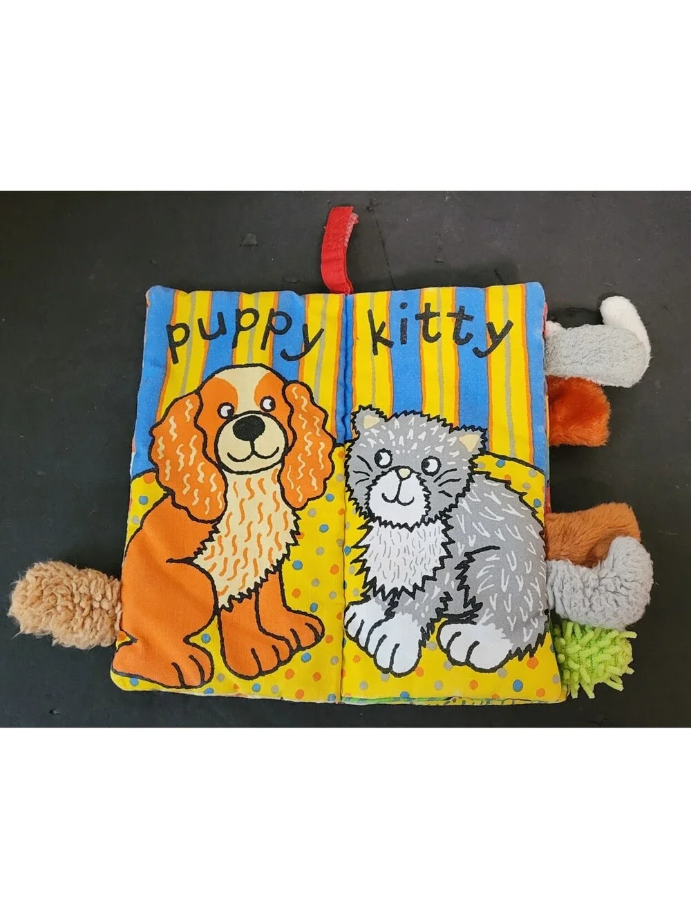 Jellycat Fluffy Tails Soft Book Animals Sensory Developmental Crinkle Noises